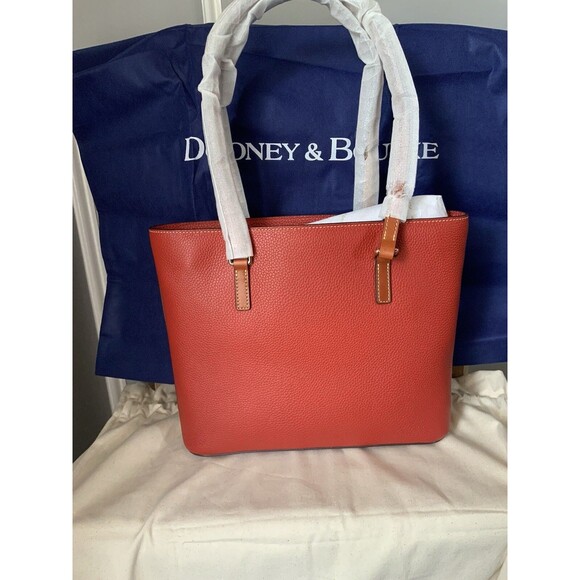 Dooney & Bourke Pebble Grain Shopper Tote Bag - Red (R1925X) - Picture 2 of 4